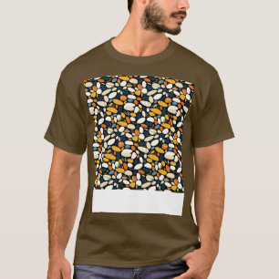 T-shirt Palm Stones Motif Beach Grès de galets