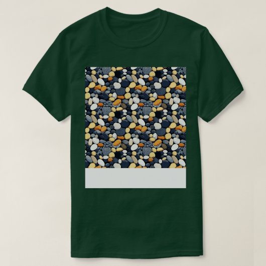 T-shirt Palm Stones Motif Beach Grès de galets (Design devant)
