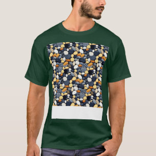 T-shirt Palm Stones Motif Beach Grès de galets
