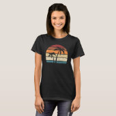 T-shirt Palm Tree Beach Sunset (Devant entier)