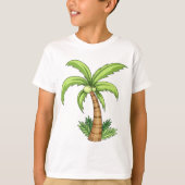 T-shirt Palm Tree Beach Tropical et Ile Vibes (Devant)