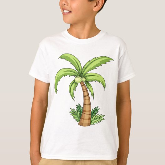 T-shirt Palm Tree Beach Tropical et Ile Vibes (Devant)