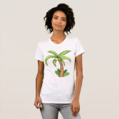 T-shirt Palm Tree Beach Tropical et Ile Vibes (Devant entier)