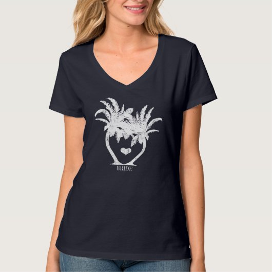 T-shirt Palm Tree Beach Wedding (Devant)