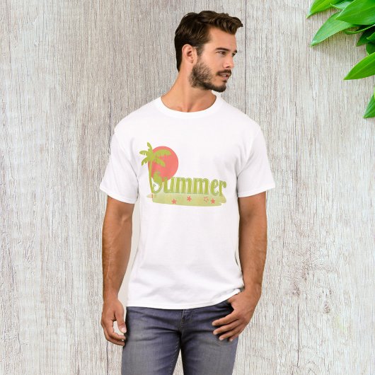 T-shirt Palm Tree été avec soleil et plage