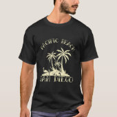 T-shirt Palm Tree Island Pacific Beach San Diego (Devant)