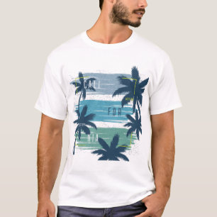T-shirt Palm Tree - Plage coucher de soleil esthétique