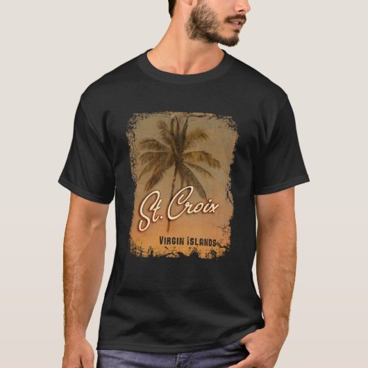 T-shirt PALM TREE Sainte-Croix Iles Vierges (Devant)