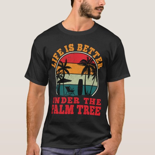 T-shirt Palm Tree Summer Vacances Summervibes Beachlife (Devant)