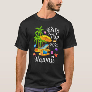 T-shirt Palm Tree Summer Vacation Girls Trip 2022 Hawaii B