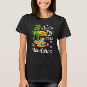 T-shirt Palm Tree Summer Vacation Girls Trip 2022 Honduras