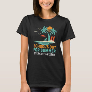 T-shirt Palm Tree Sunset Écoles Pour Été Nur