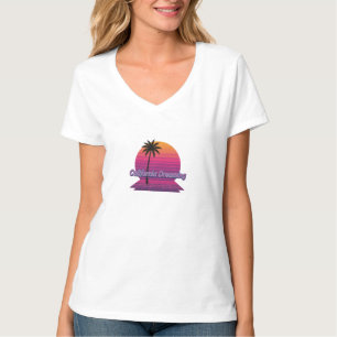 T-shirt Palm Tree Unisex Retro 80s - California Dr