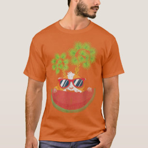 T-shirt Palm Trees Cool Sunglasses Guinea Pig Fruit Waterm
