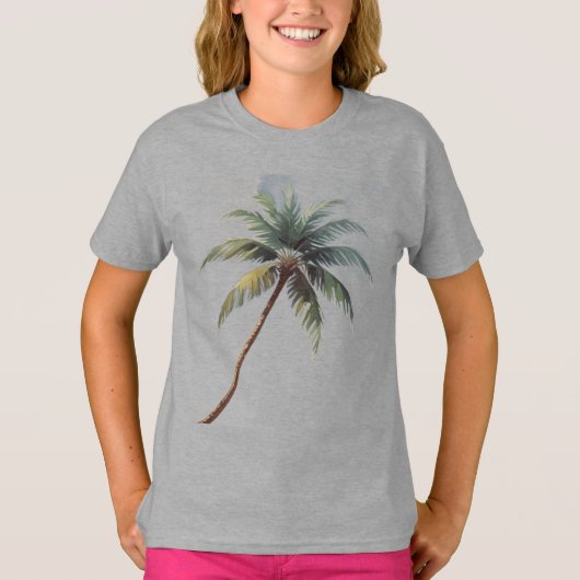 T-shirt Palm Trees Hawaiian Travel Honolulu  (Devant)