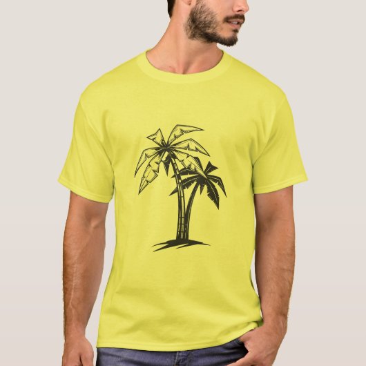 T-shirt Palm Trees Surf Vintage (Devant)