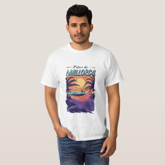 T-shirt Palma de Majorque, plage Design Espagne (Devant entier)