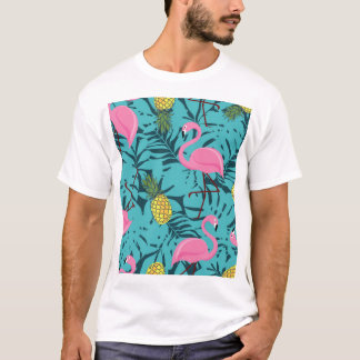 T-shirt Palme de Flamants roses roses : Exotic Hawaii