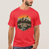 T-shirt Palmer Hay Flats Alaska Camping Retro Surdimension (Devant)