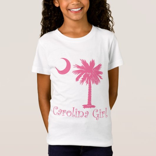 T-Shirt Palmetto rose de fille de la Caroline (Devant)