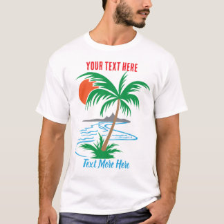 T-shirt Palmier au bord de la rivière | Art de coucher de