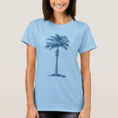 T-shirt Palmier - Bleu Océan (Devant)