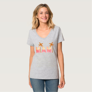 T-Shirt Palmier Coucher de Soleil Miami