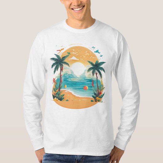 T-shirt Palmier de Sun Beach (Devant)