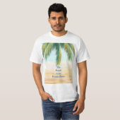 T-shirt Palmier par jour ensoleillé sur la plage (Devant entier)