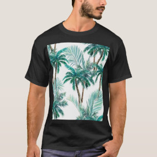 T-shirt Palmier tropical : Motif de la jungle aquarelle.
