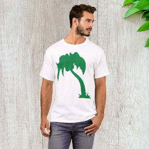 T-shirt Palmier Tropical Silhouette Green Island Beach