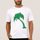 T-shirt Palmier Tropical Silhouette Green Island Beach (Devant)