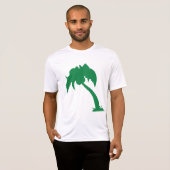 T-shirt Palmier Tropical Silhouette Green Island Beach (Devant entier)