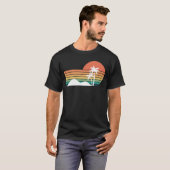 T-shirt Palmiers au coucher du soleil Cool Beach design (Devant entier)