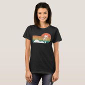 T-shirt Palmiers au coucher du soleil Cool Beach design (Devant entier)