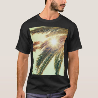 T-shirt Palmiers, Ciel Toné Vintage.