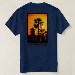 T-shirt Palmiers de Huntington Beach Sunset