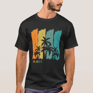T-shirt Palmiers de Maui se balançant dans le vent Plage H