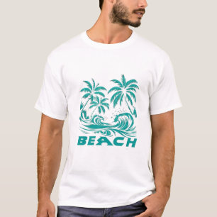 T-shirt Palmiers debout au bord de la mer