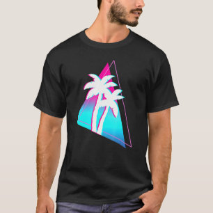 T-shirt Palmiers esthétiques Vaporwave 90s Art Tropical Su