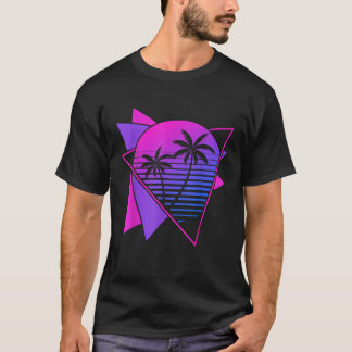 T-shirt Palmiers esthétiques Vaporwave des années 80 90s A