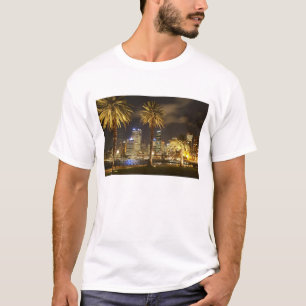 T-shirt Palmiers et CBD à la nuit, Sydney, Nouvelle-Écos