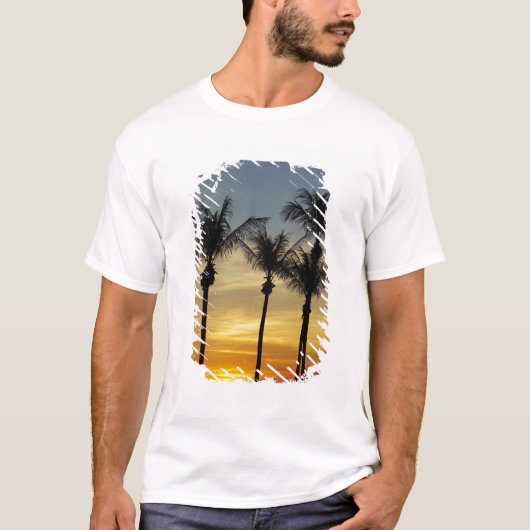 T-shirt Palmiers et couchers de soleil, plage de Mindil (Devant)