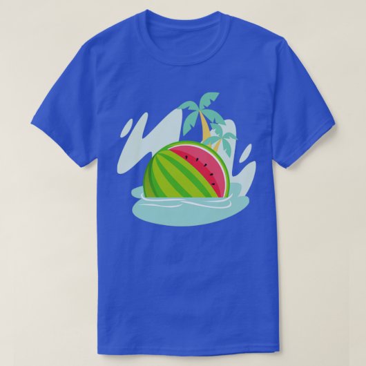 T-shirt Palmiers exotiques Melon d'été Fruit d'océan Water (Design devant)
