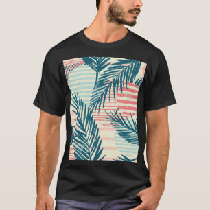 T-shirt Palmiers exotiques, textures dessinées à la main
