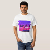 T-shirt palmiers rétro (Devant entier)