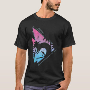 T-shirt Palmiers Synthwave Waves Surf Vaporwave Surfe