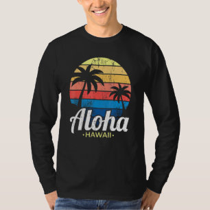 T-shirt Palmiers tropicaux d'été hawaïen Aloha H