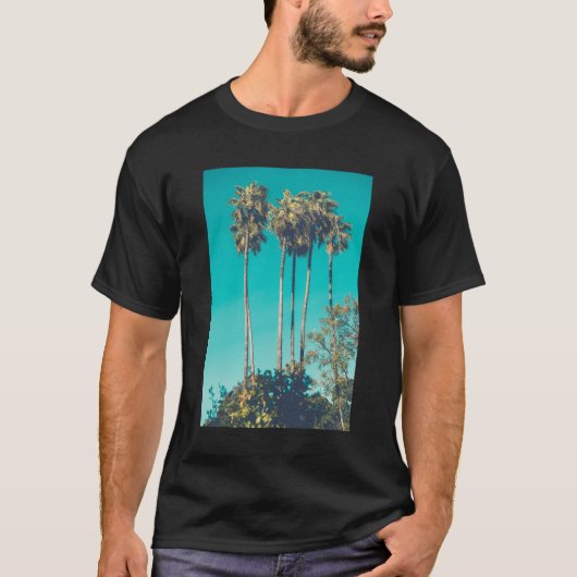 T-shirt Palmiers tropicaux Vibe rétro (Devant)