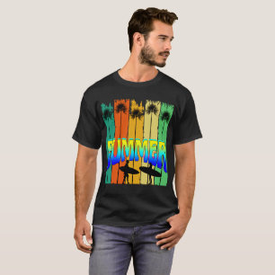 T-SHIRT PALMIERS VINTAGE ÉTÉ